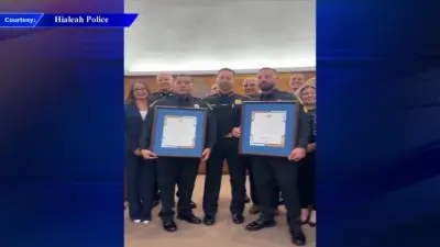 Hialeah officers rescue blind elderly man found lying face down in canal