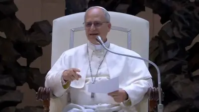 Pope Leo XIV visits the headquarters of his Augustinian order