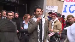 A Palestinian student at Columbia is freed after his arrest at a citizenship interview