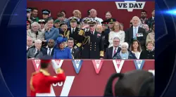 British royal family watches military parade marking start of VE Day events in London